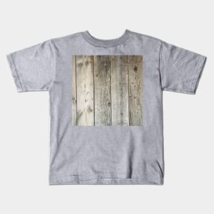 french country farmhouse whitewashed grey barn wood Kids T-Shirt